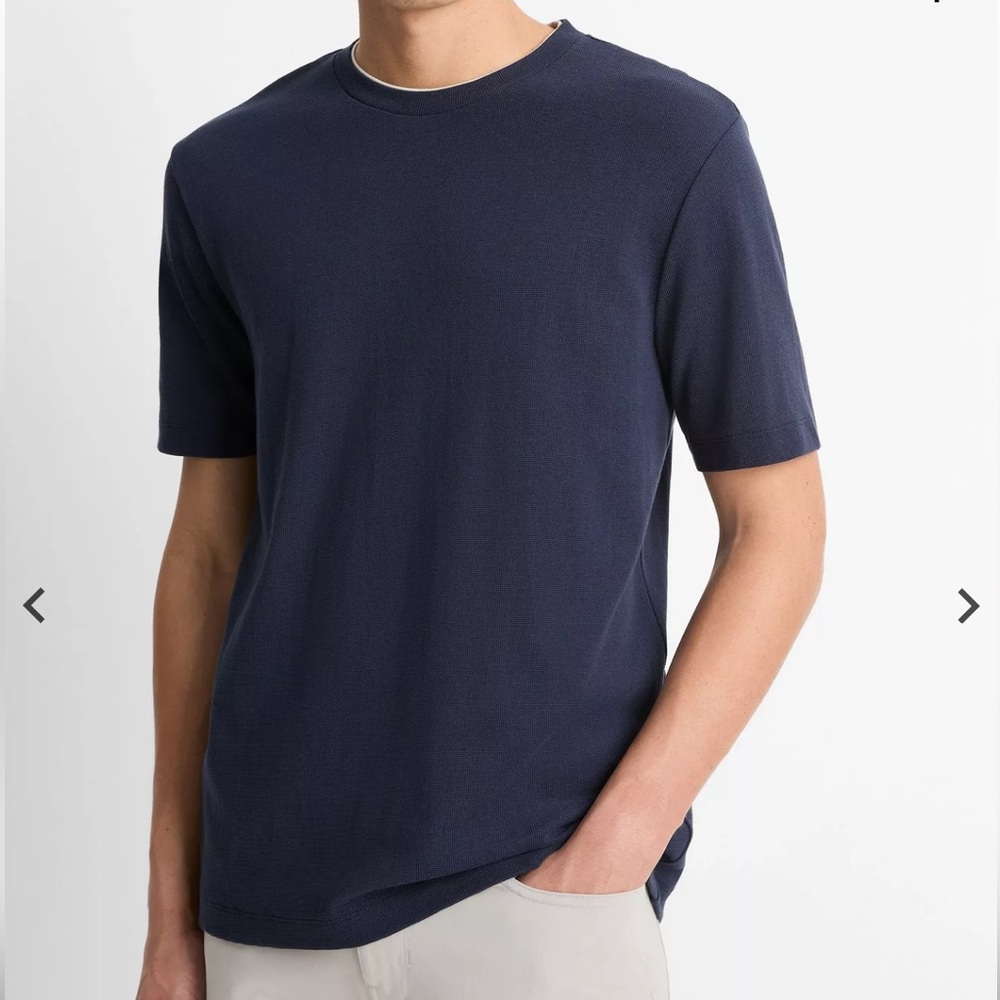 Vince Dark Navy Blue Short Sleeve Tee